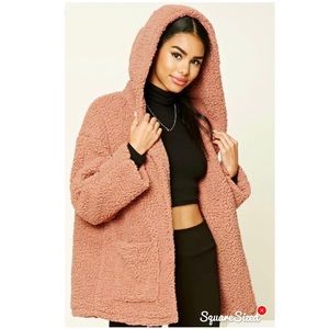 Dusty Rose | Faux Fur Teddy Jacket | Forever 21